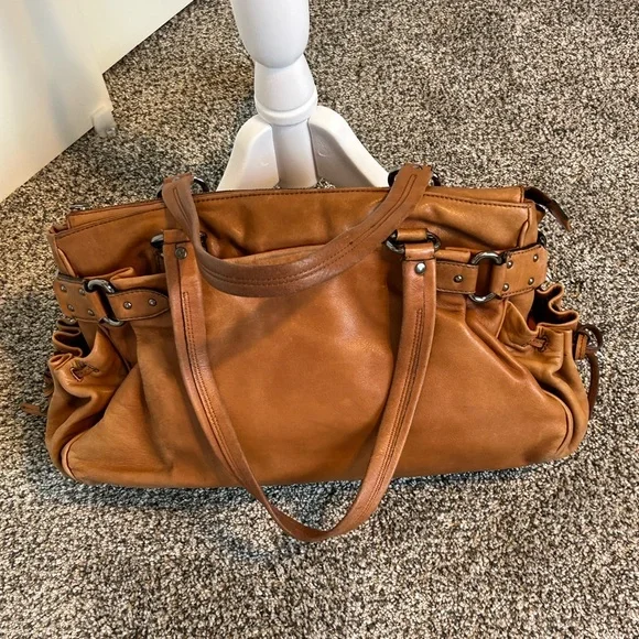Cole Haan Brown Leather Shoulder Bag - Picture 2 of 5